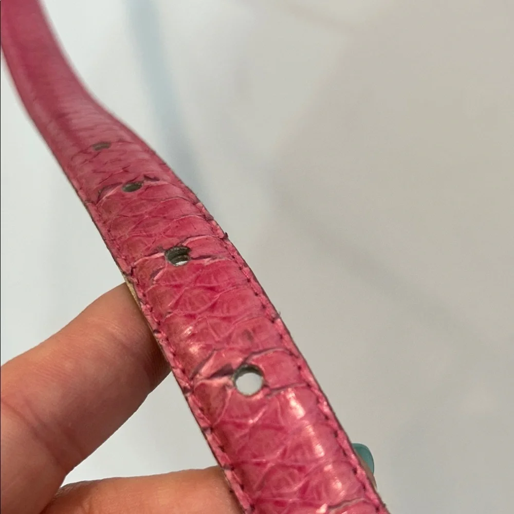 Vintage Milor Genuine Snake Pink Slim Belt Women’s medium large